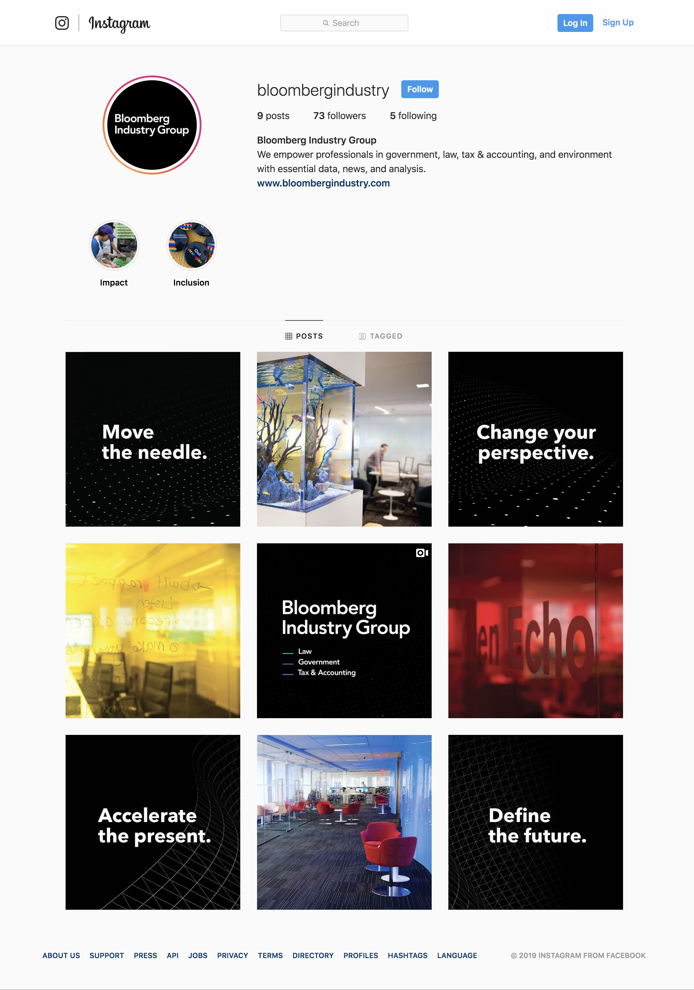 Bloomberg Industry Instagram