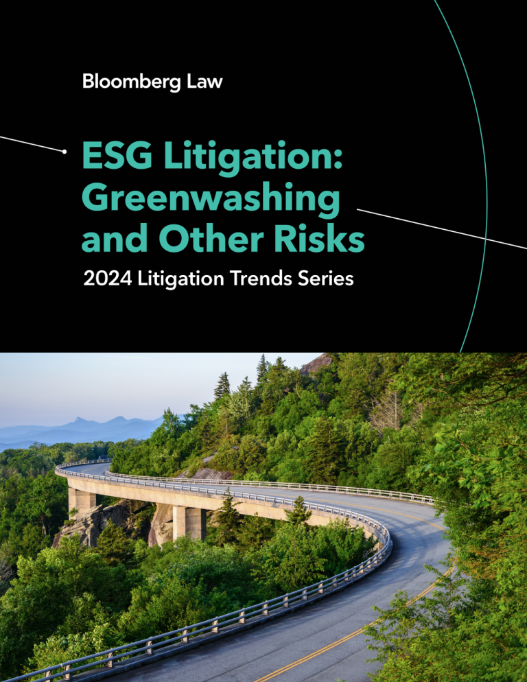 ESG Litigation Greenwashing and Other Risks
