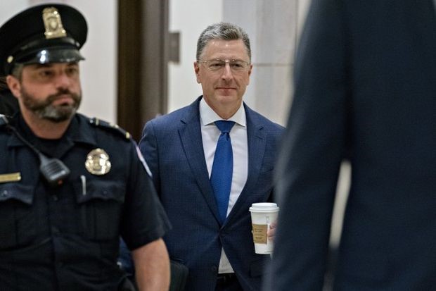 Volker arrives for a closed-door deposition before House committees on Capitol Hill on Thursday.