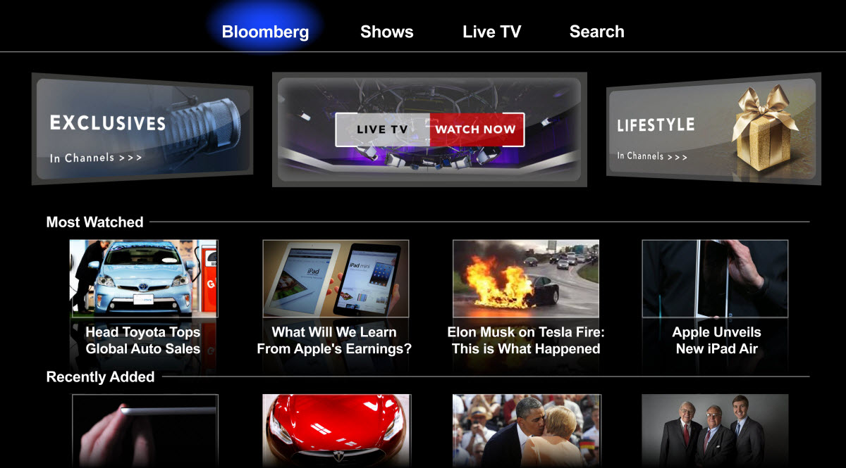 så meget Abe Becks Another Bloomberg First: Delivering Live Business News to Apple TV | Press  | Bloomberg LP