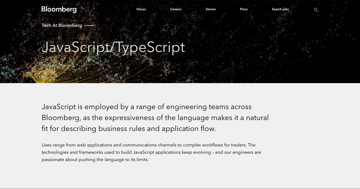 JavaScript | Bloomberg L.P. | About, Careers, Products, Contacts