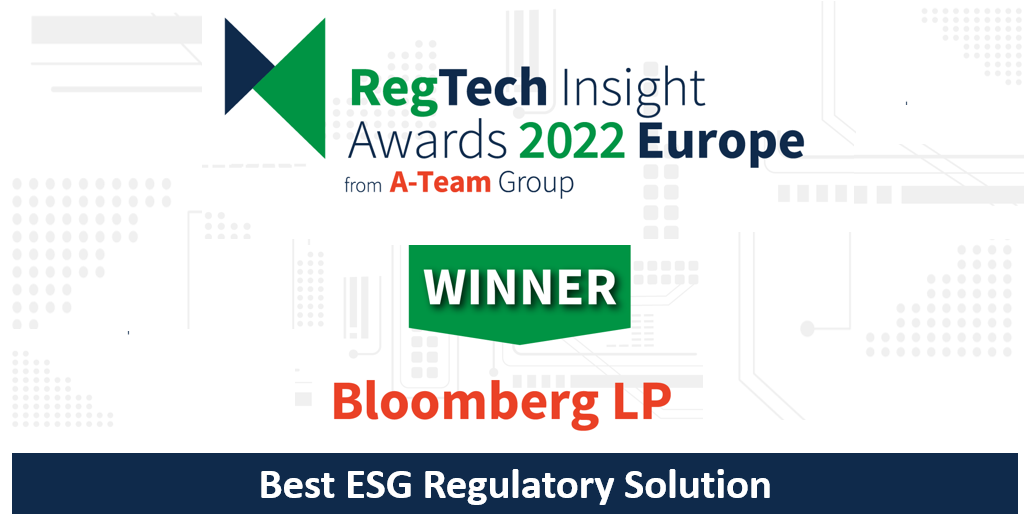 Bloomberg Wins Best ESG Regulatory Solution At RegTech Insight Europe ...