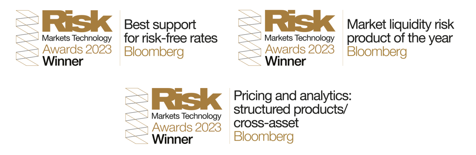 Bloomberg Wins Three Awards at the 2023 Risk Market Technology Awards