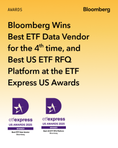 Bloomberg Wins Best ETF Data Vendor and Best US ETF RFQ Platform at the ETF Express US Awards 2025 | Press