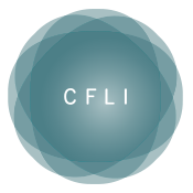 The CFLI logo is a teal or seafoam-colored circle with white text in the center, reading "CFLI", which stands for the Climate Finance Leadership Initiative.
