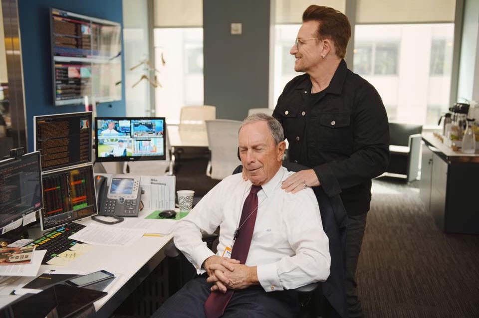 Michael Bloomberg and Bono