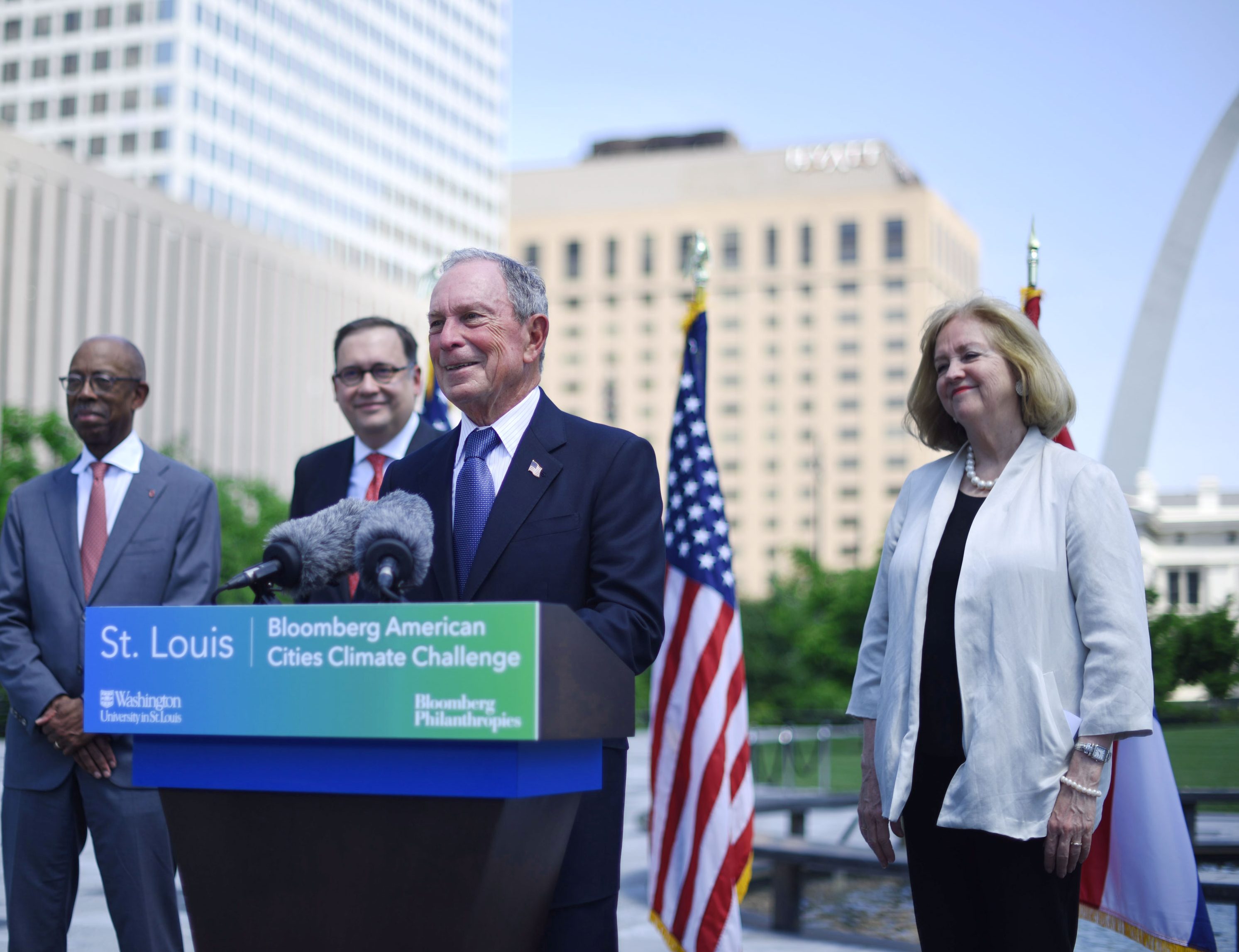 Mike Bloomberg announces St. Louis as a winner of the Bloomberg American Cities Climate Challenge