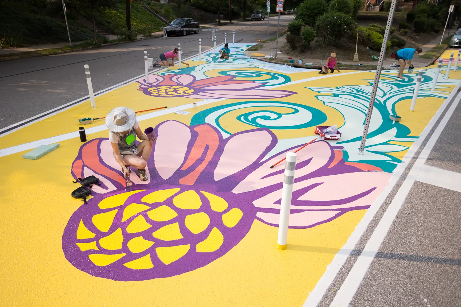 Pittsburgh Ground Mural, Friendship Community Group, Baum Grove, Blookberg Philathropy