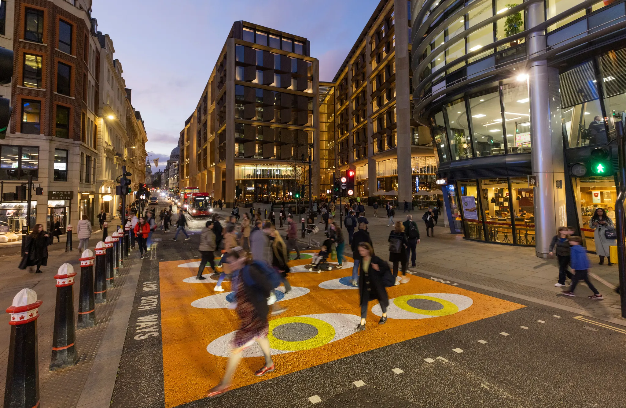 Asphalt art painted street in London, England
