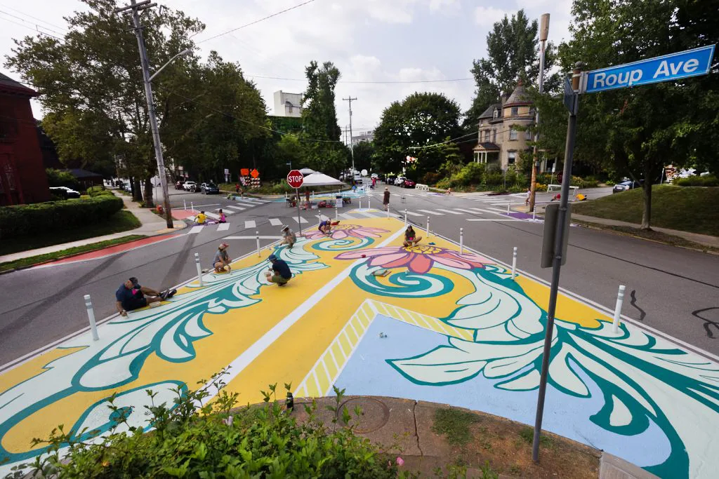 Bloomberg Philanthropies Ground Mural in Pittsburgh