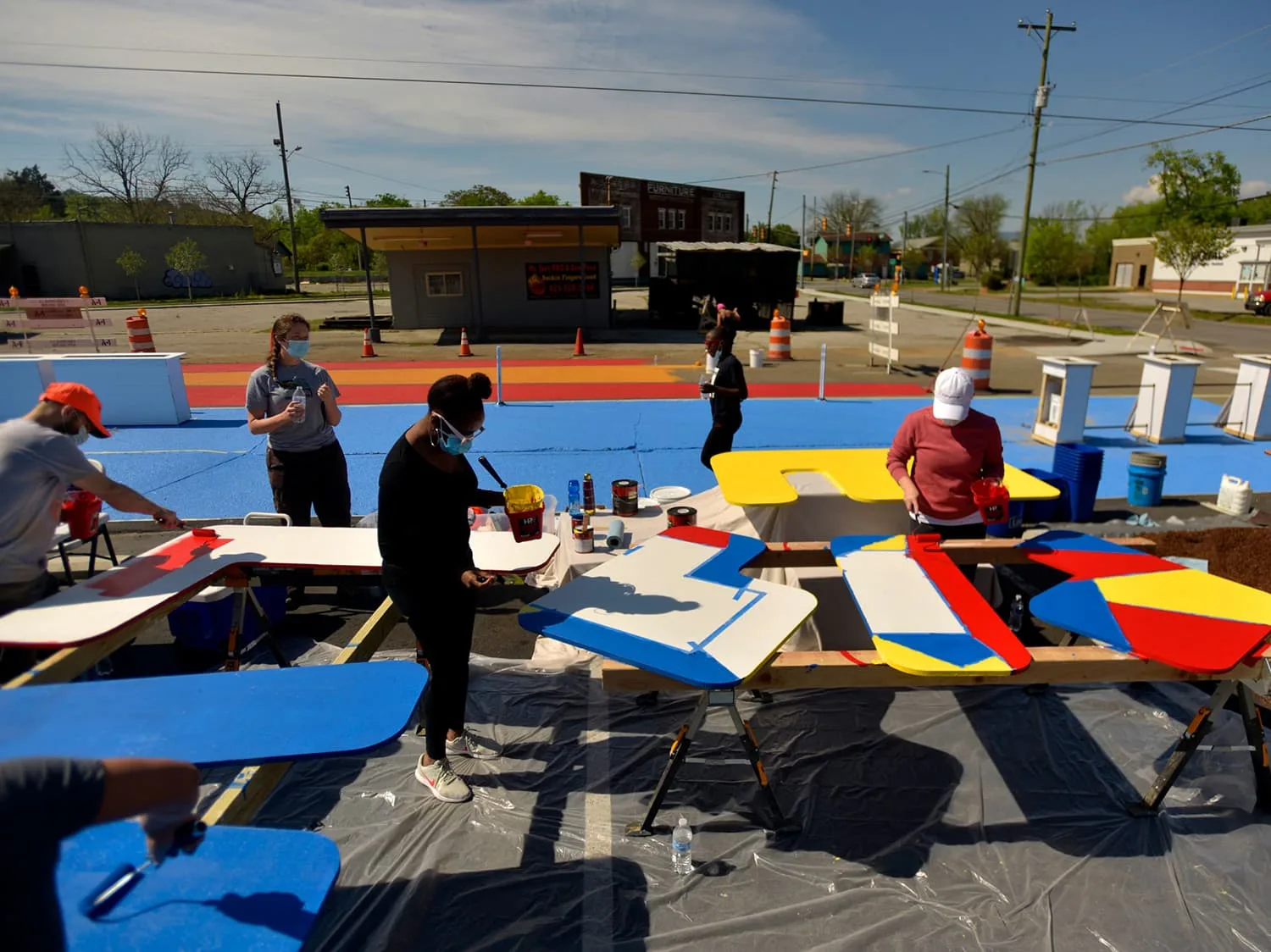 Asphalt Art after paintings
