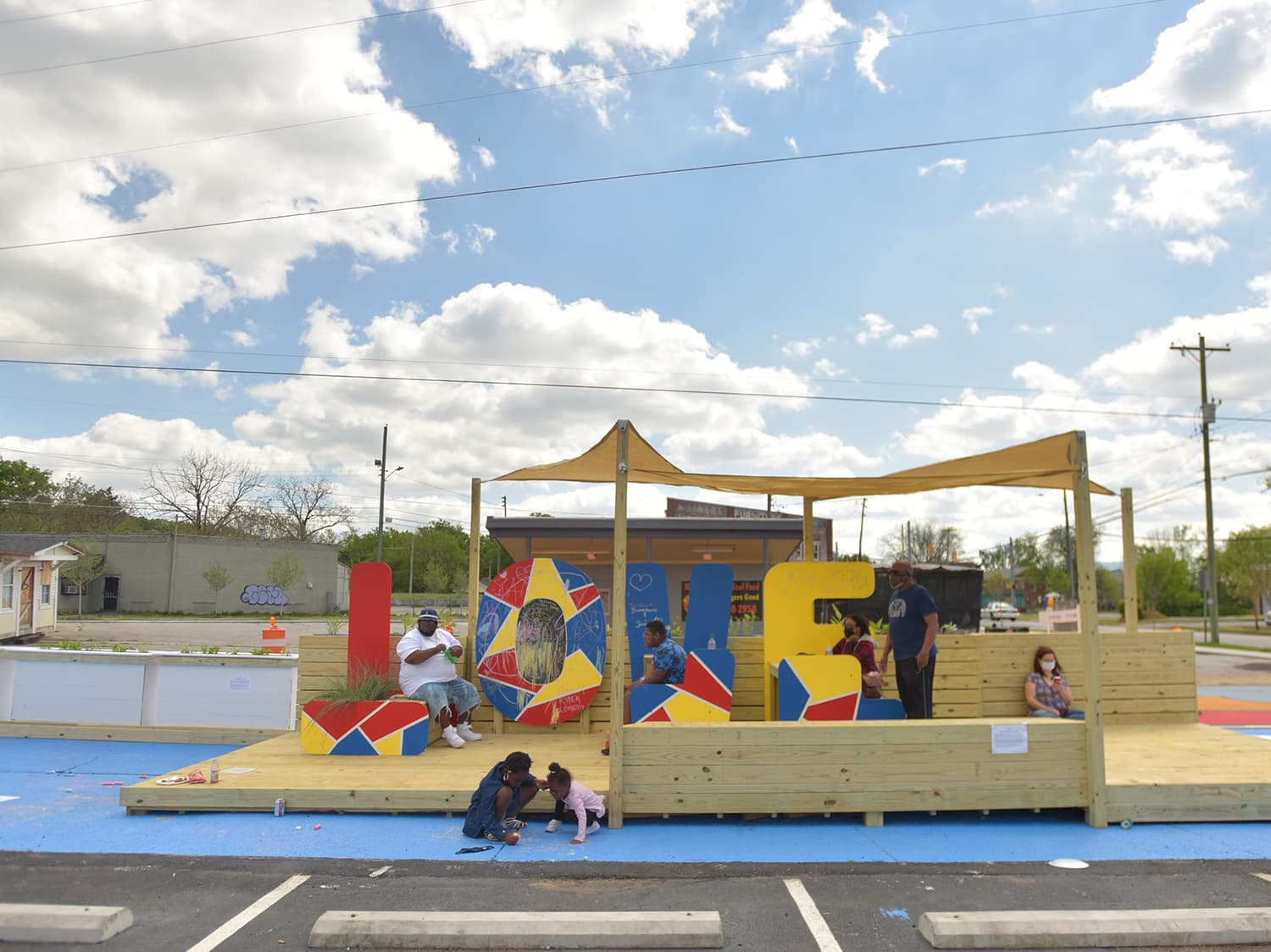 Asphalt Art paintings in Chattanooga, TN