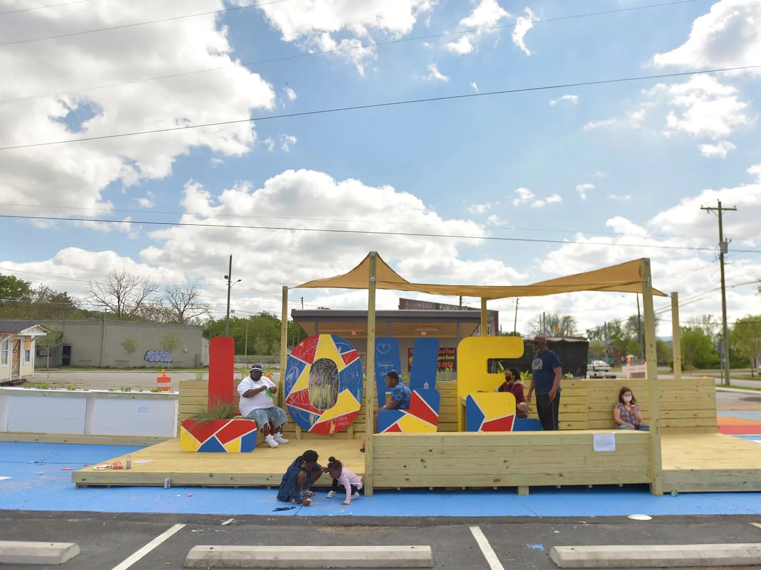 Asphalt Art paintings in Chattanooga, TN
