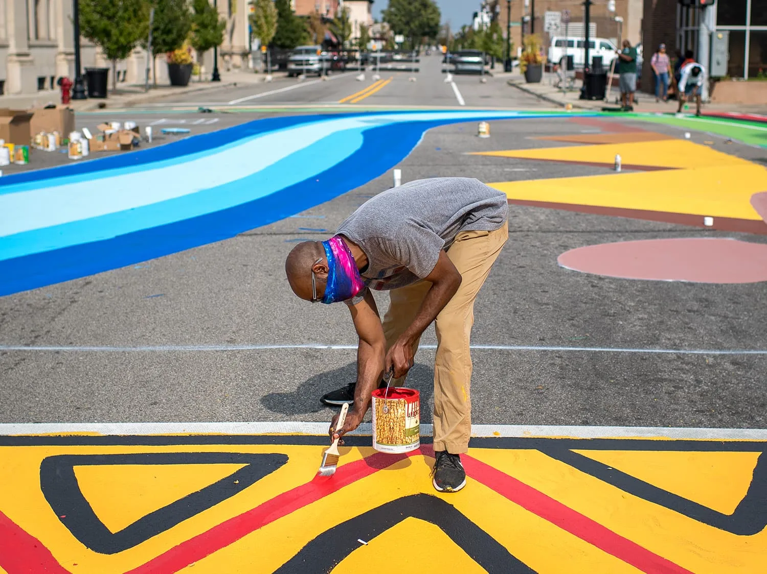 Saginaw asphalt art painting