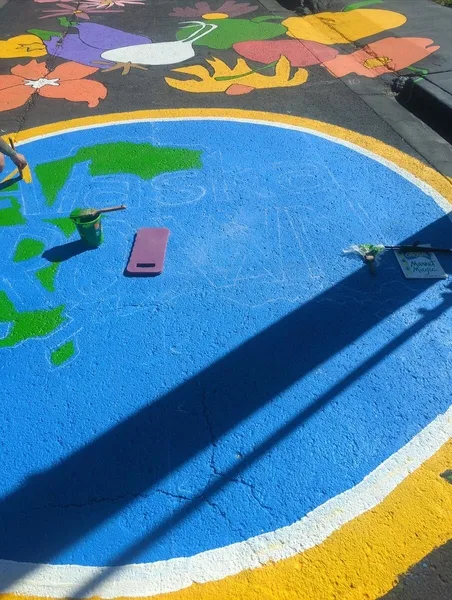 Asphalt Art Alaska Grown Market Magic Roadway Mural
