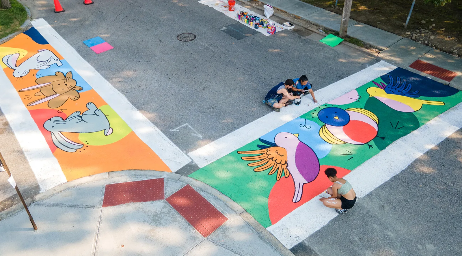 East Providence, RI Asphalt Art Painting
