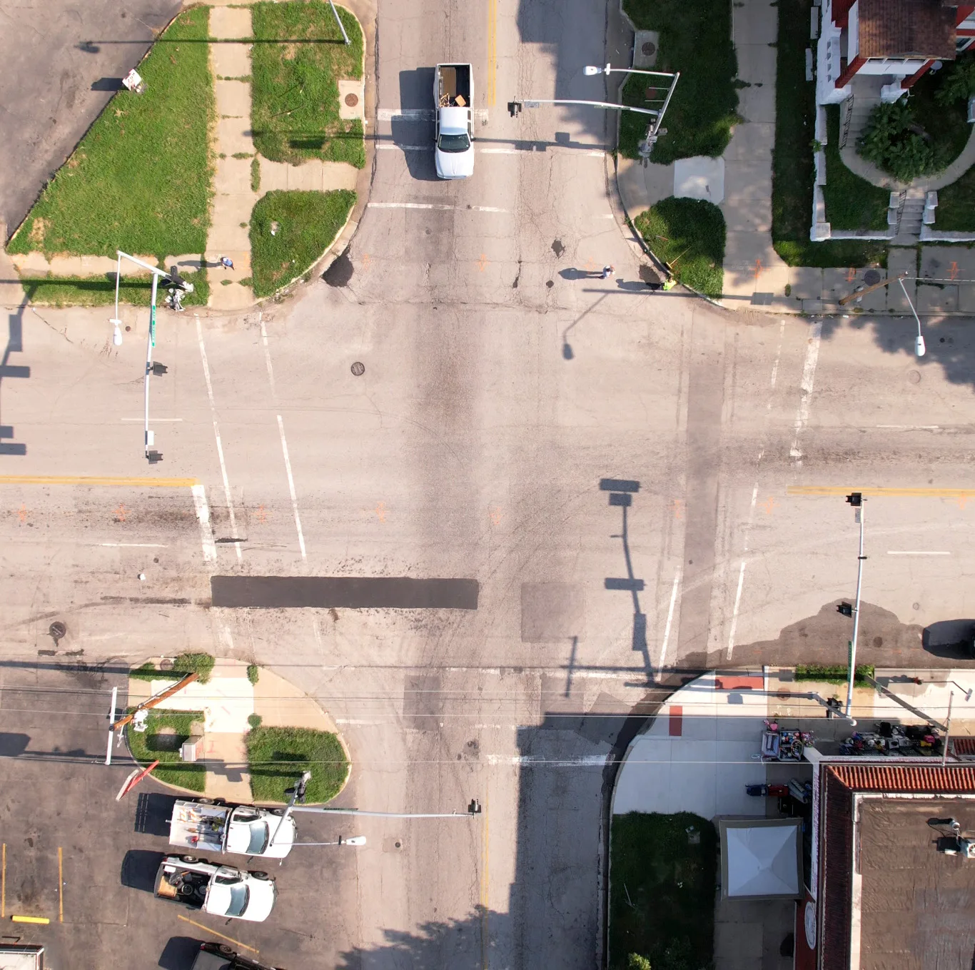 Kansas City Curb extensions before the paintings