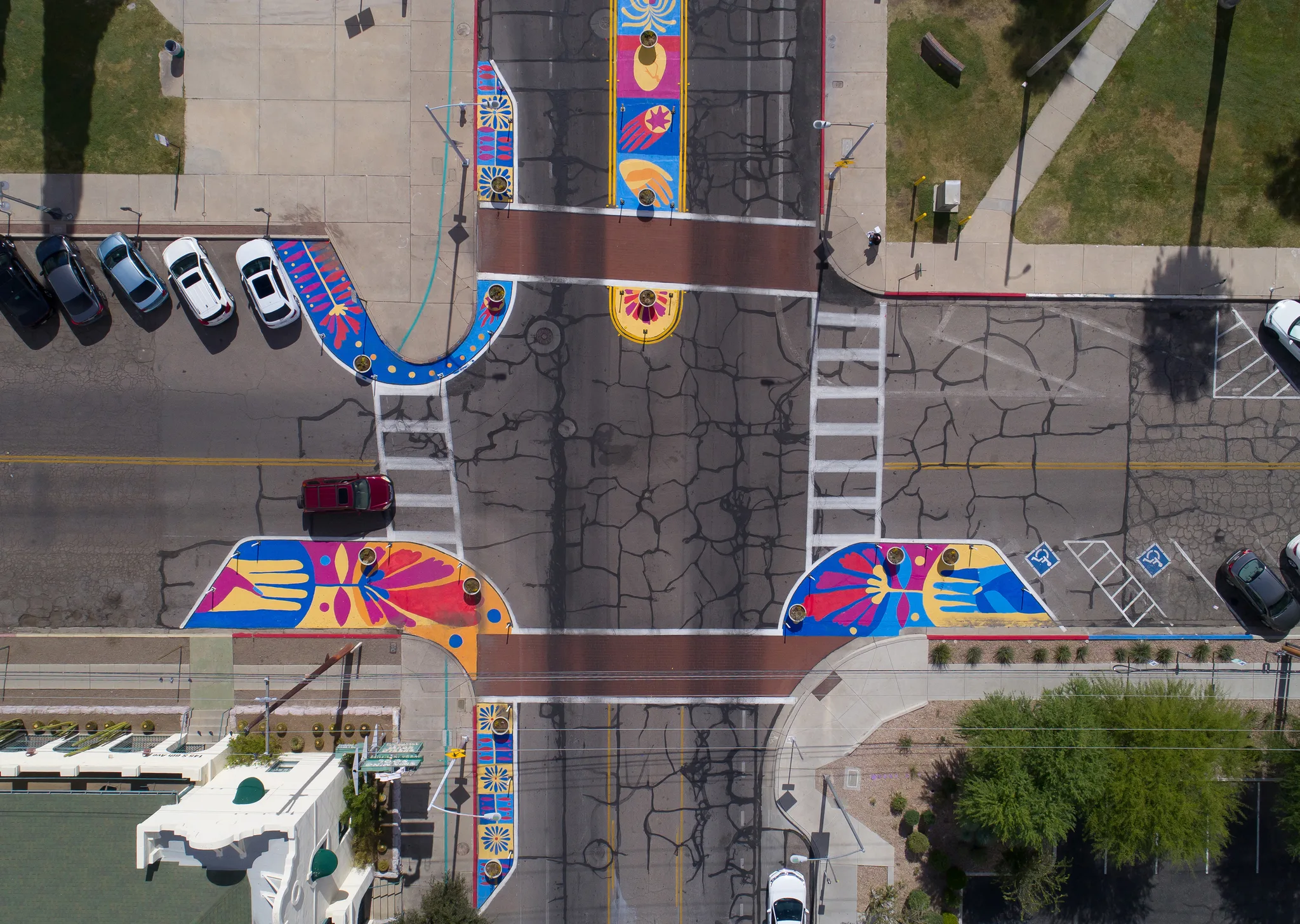 Tuscon, AZ after the roadway mural painting
