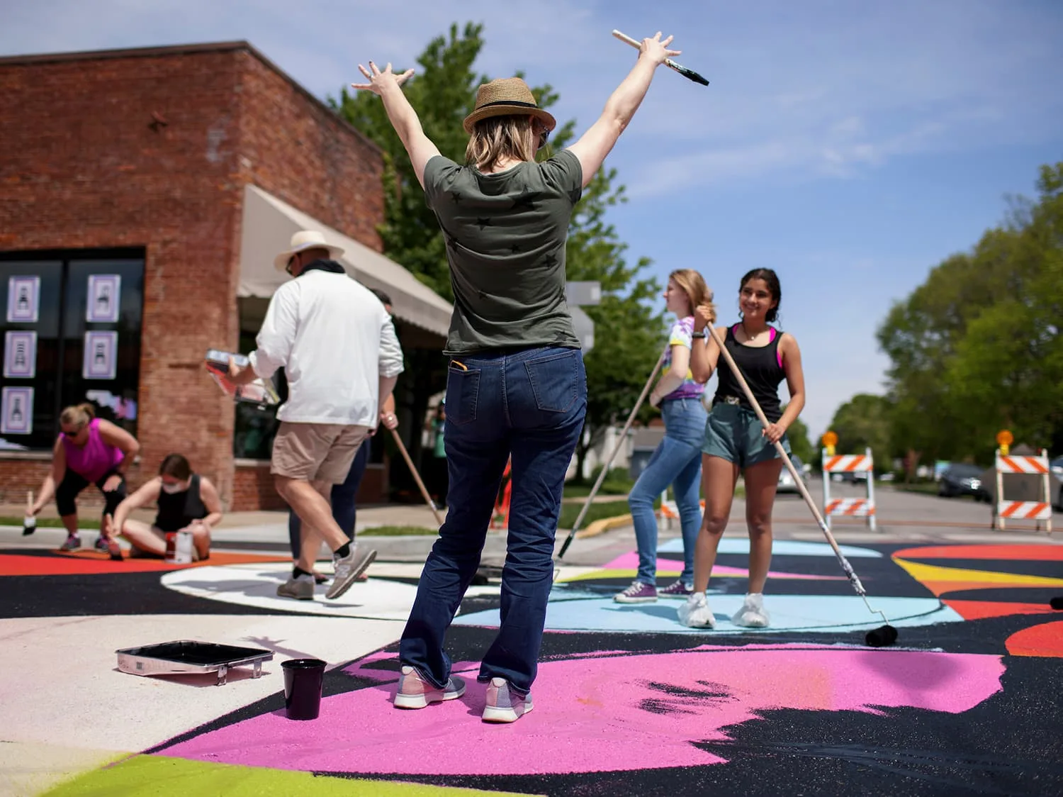 Painting day in Columbus, Indiana