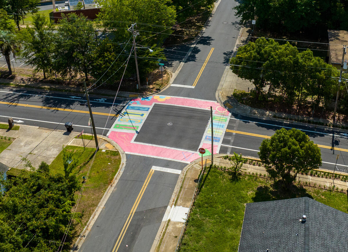 Asphalt Art Tallahassee, Florida Before