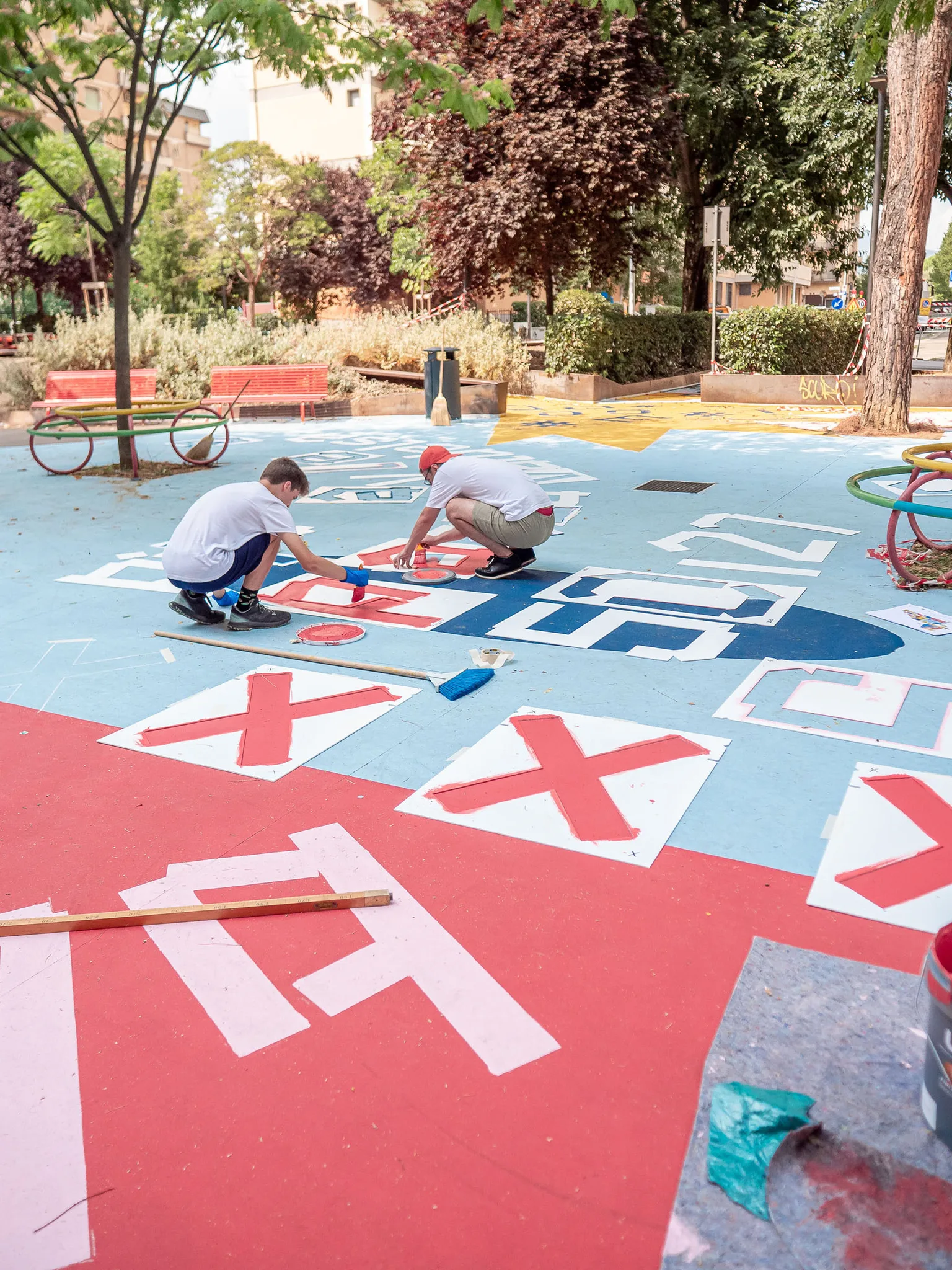 Asphalt Art Florence Italy painting