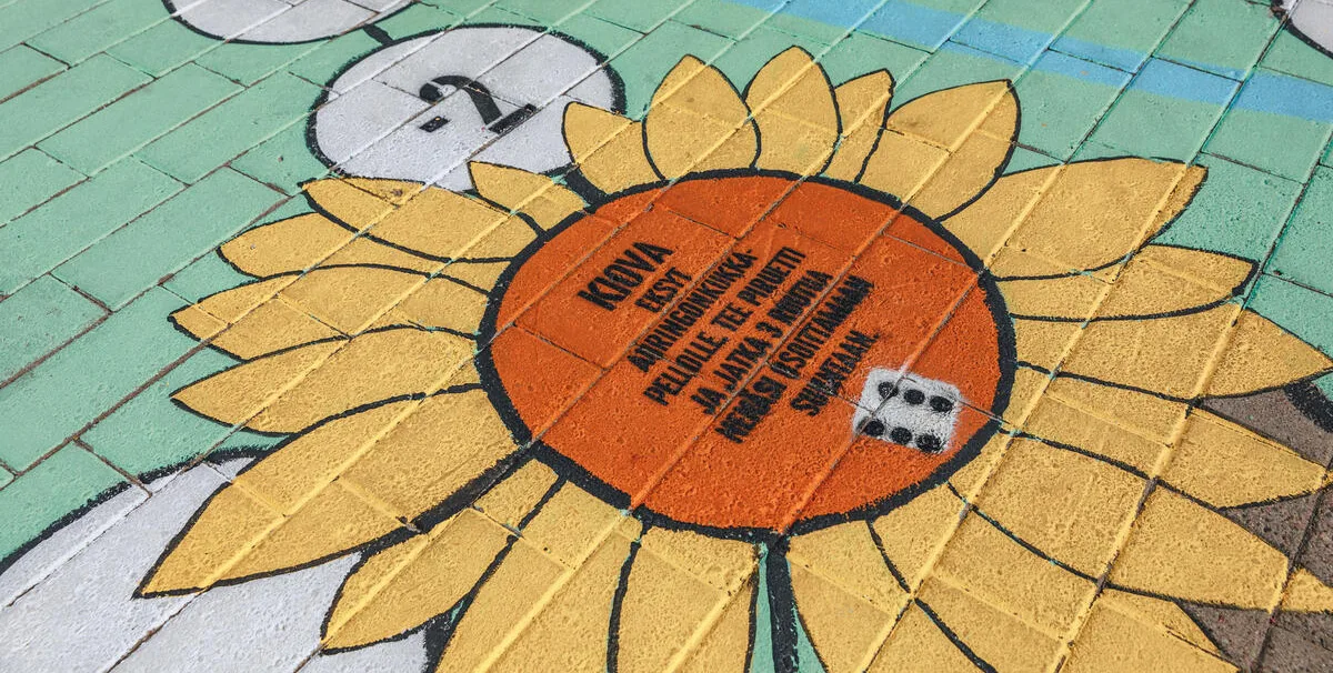 Activating a neighborhood plaza with an artful game - Helsinki, Finland