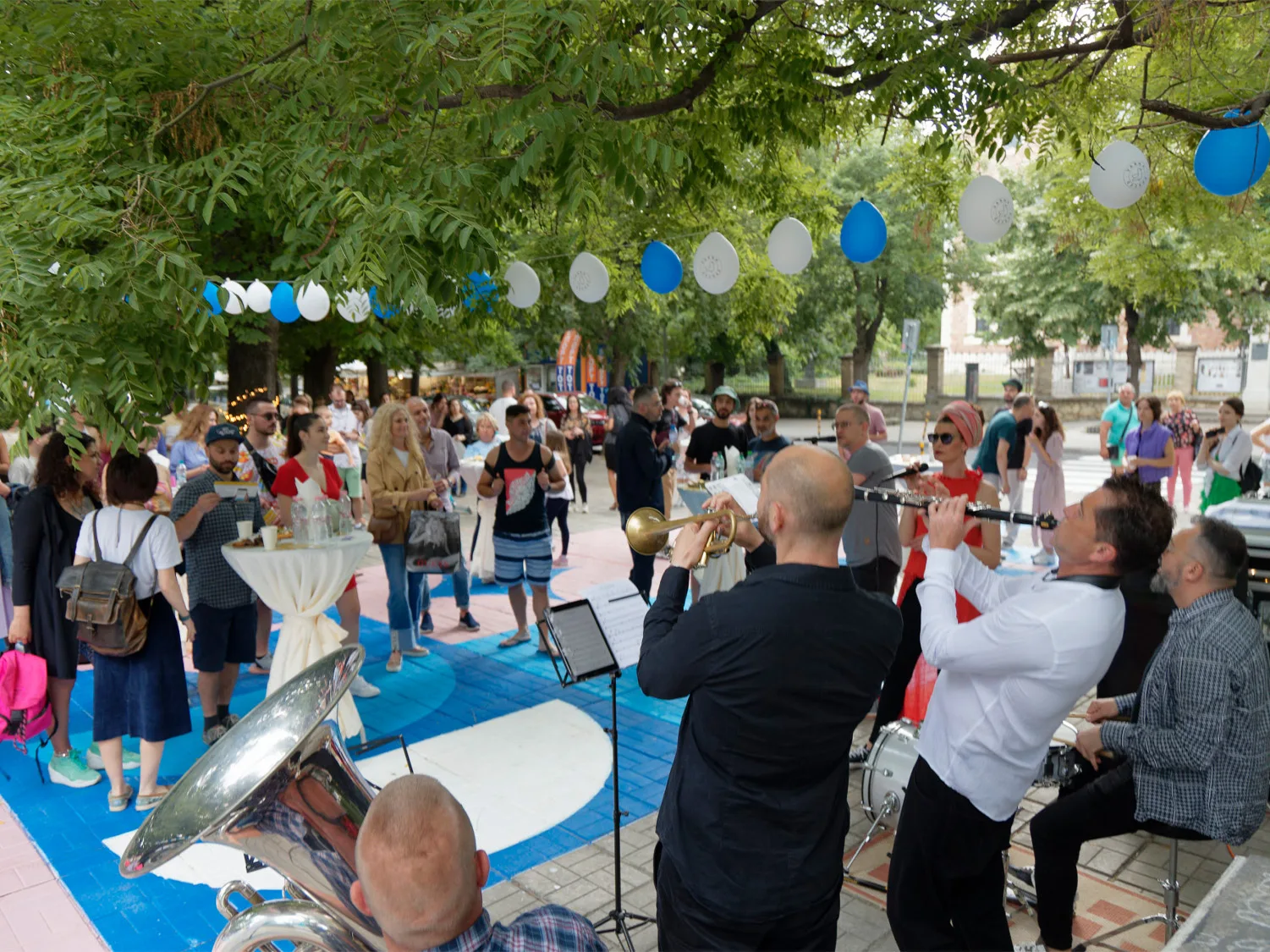 Community gathered to celebrate playing instruments and enjoying in Varna