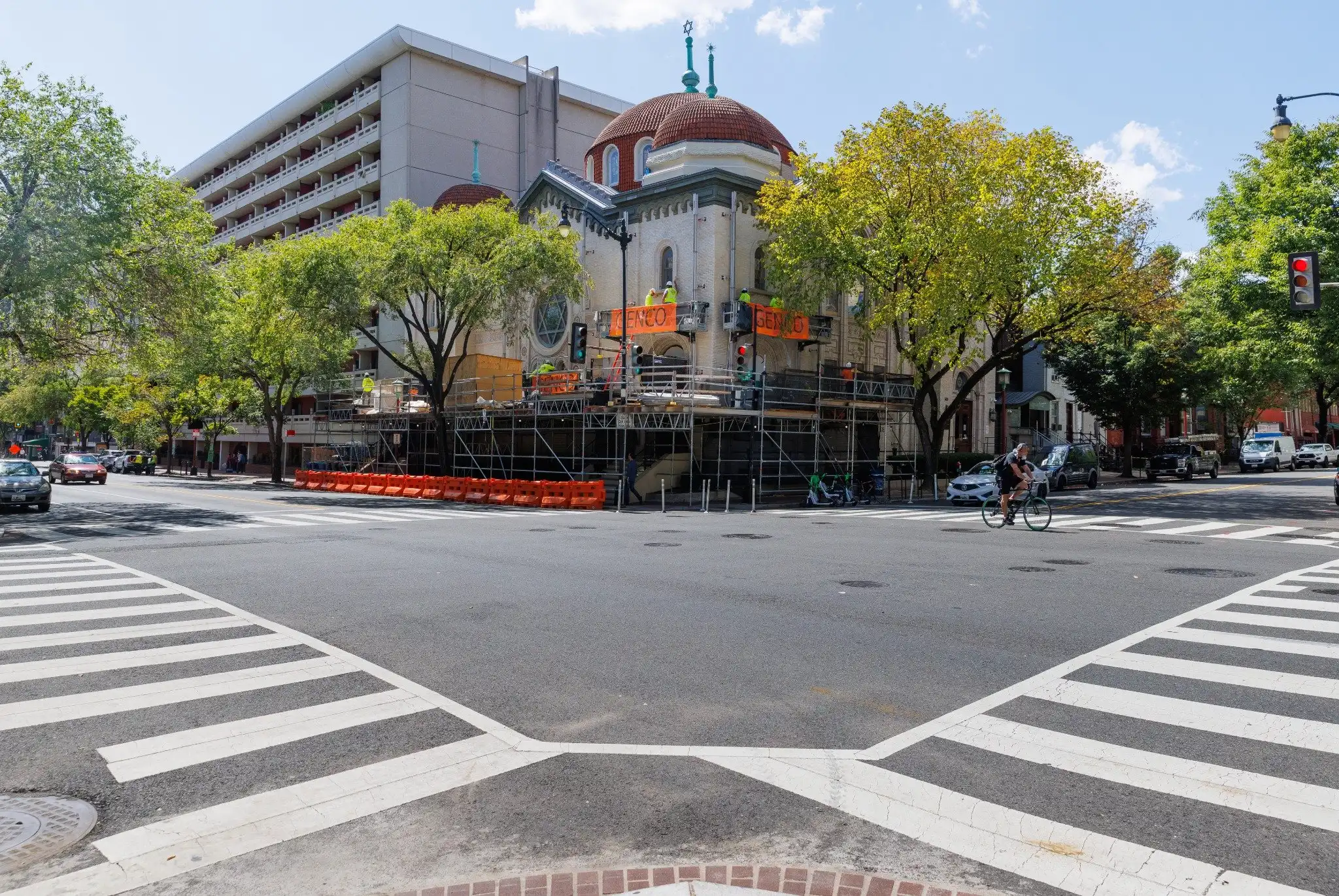 Before capture of the pedestrian crossing Asphalt Art project in Washington DC