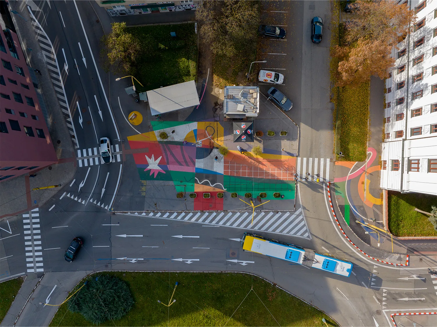 Asphalt Art capture in Kosice Slovakia