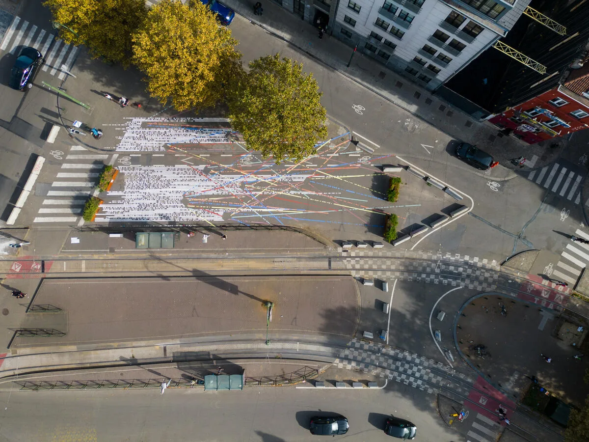 Asphalt Art Brussels Before After Comparison