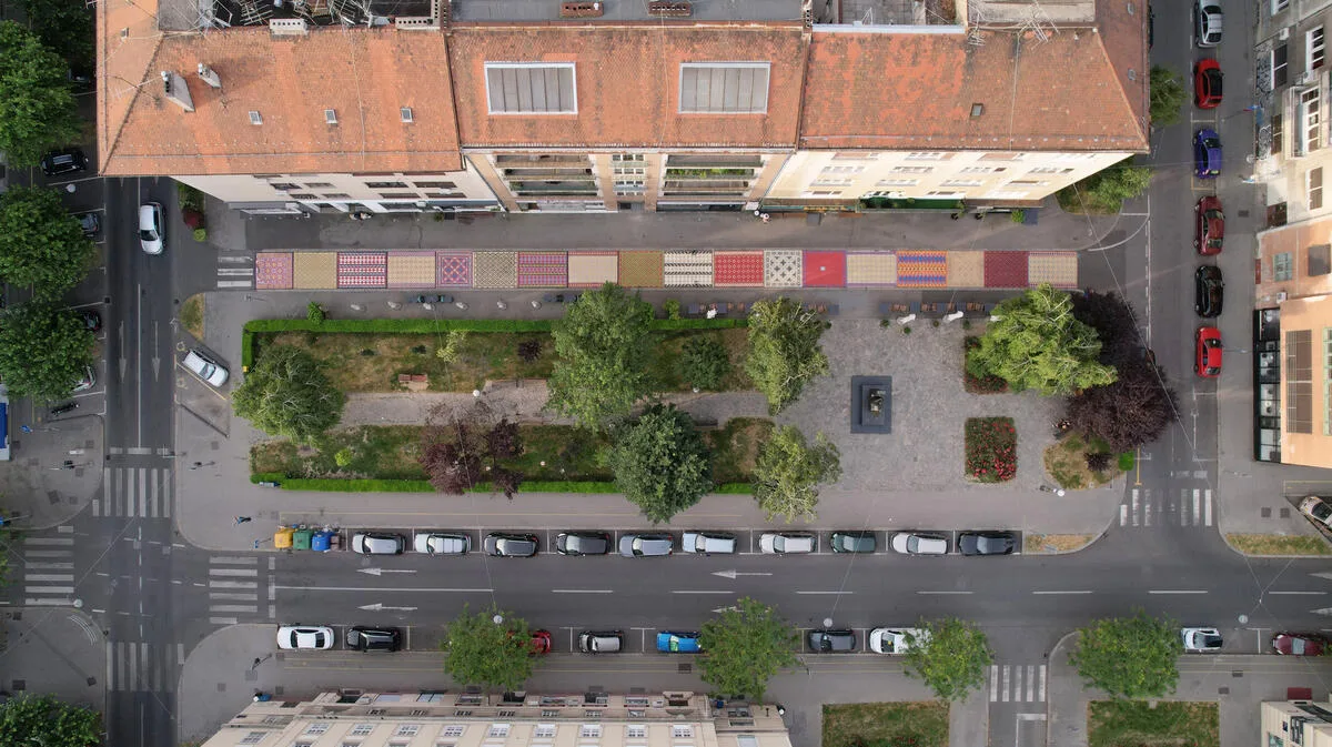 Asphalt Art Initiative before/after comparison photos of Zagreb, Croatia. (Photo by Nada Finderle/Darna)