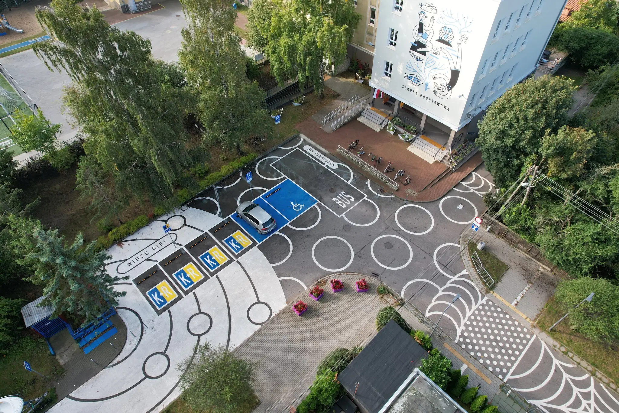 Asphalt Art Initiative “after” photos in Gdynia, Poland, September 19, 2024.