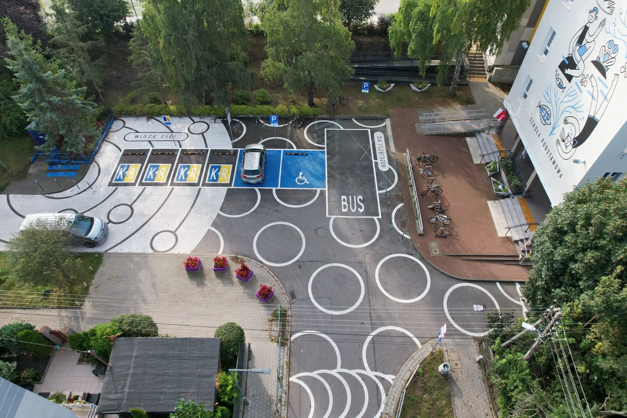 Asphalt Art Initiative “after” photos in Gdynia, Poland, September 19, 2024.