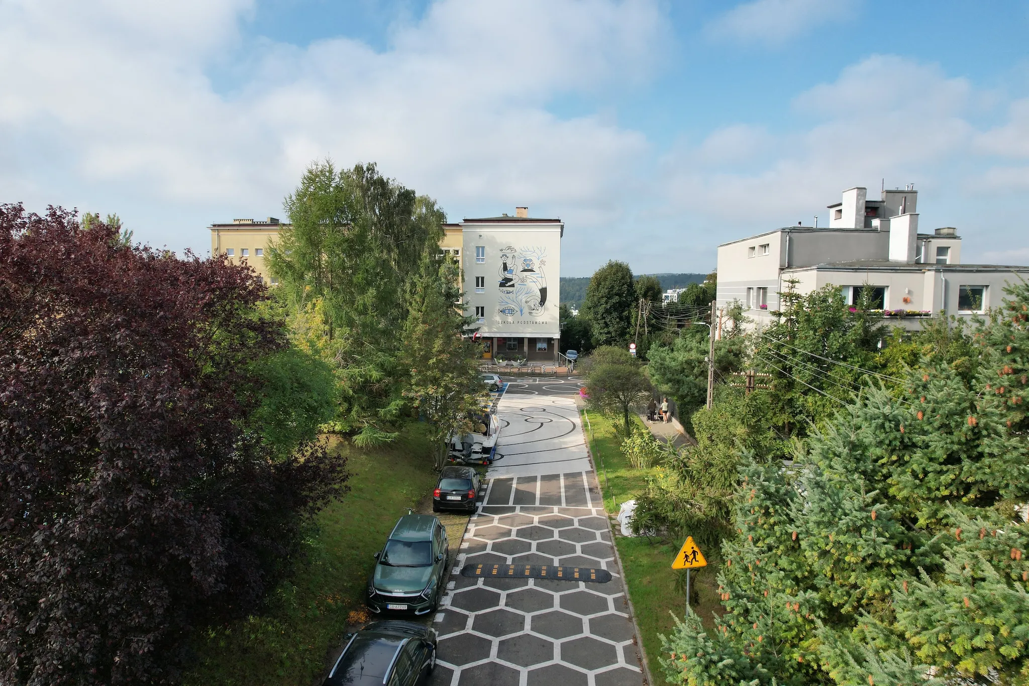 Asphalt Art Initiative “after” photos in Gdynia, Poland, September 19, 2024.