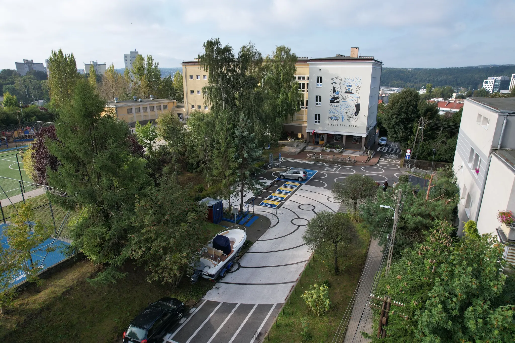Asphalt Art Initiative “after” photos in Gdynia, Poland, September 19, 2024.