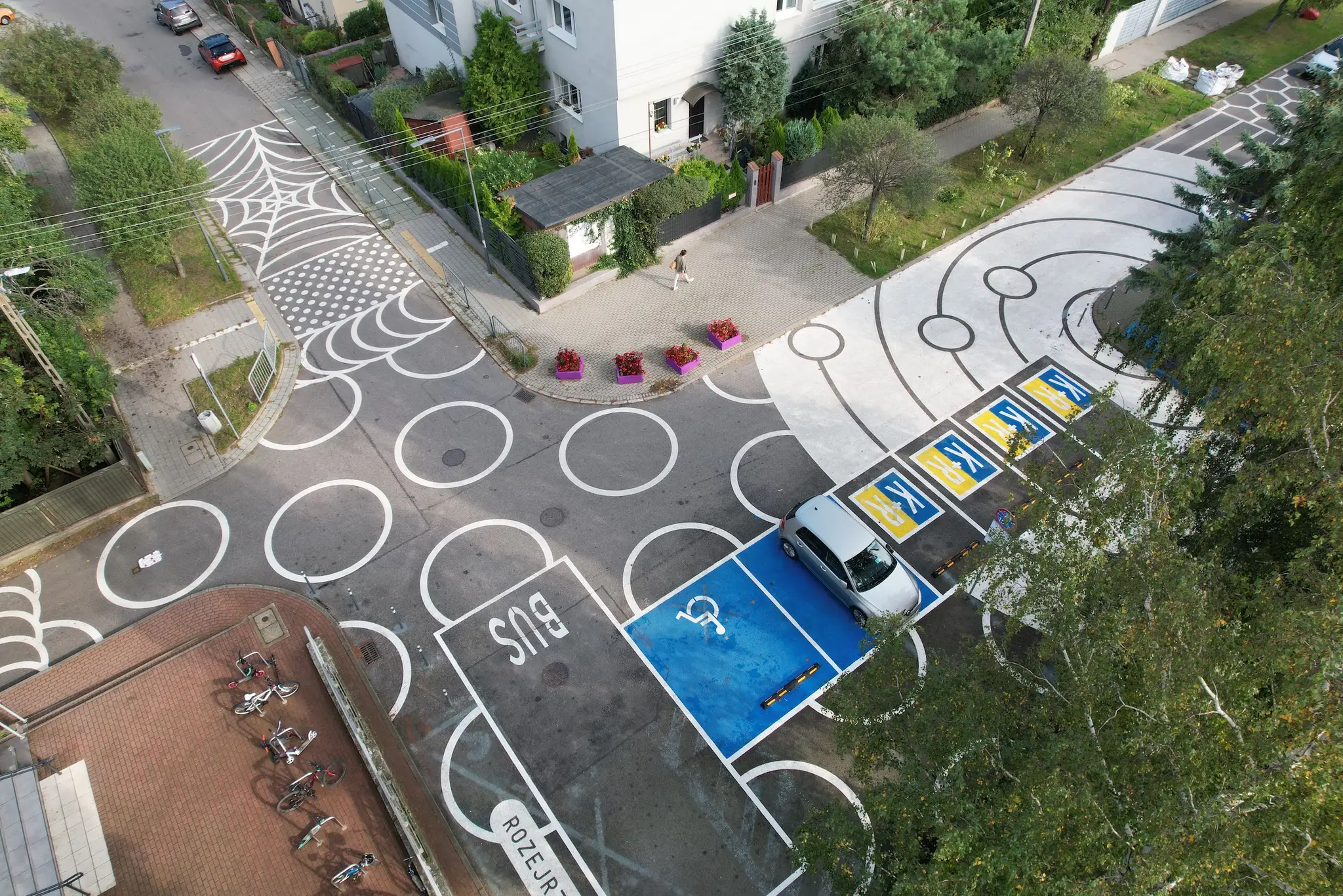 Asphalt Art Initiative “after” photos in Gdynia, Poland, September 19, 2024.