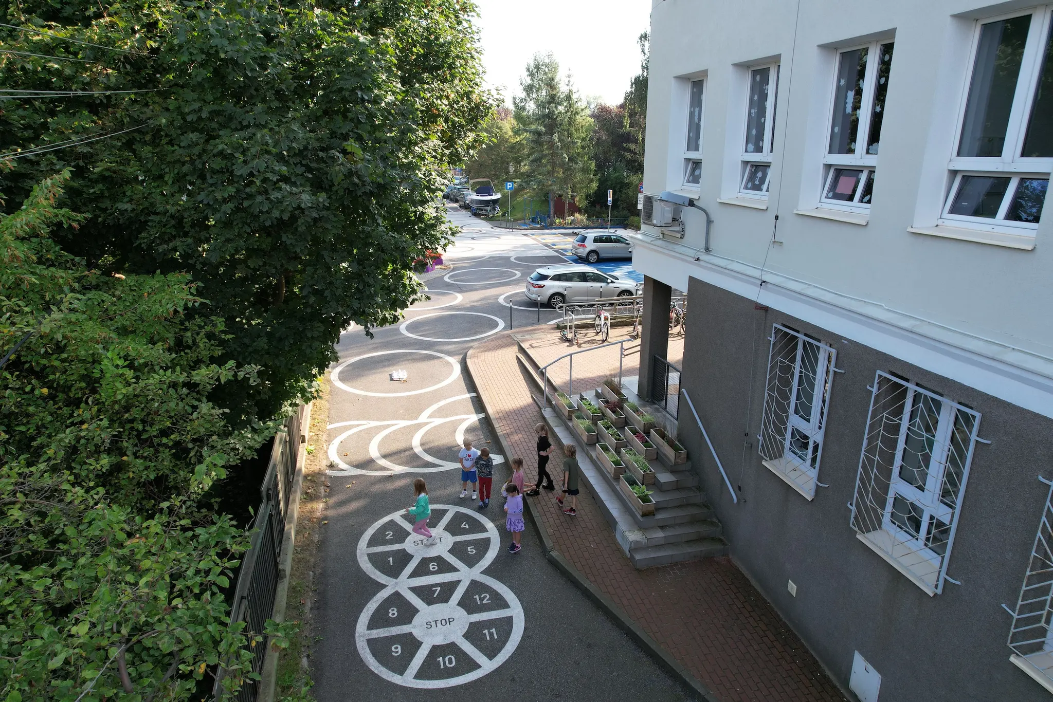 Asphalt Art Initiative “after” photos in Gdynia, Poland, September 19, 2024.