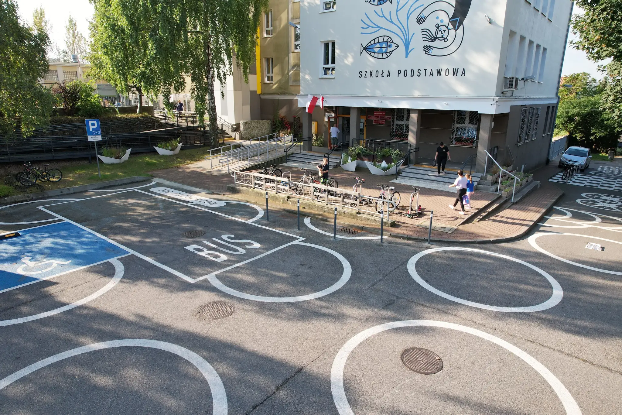 Asphalt Art Initiative “after” photos in Gdynia, Poland, September 19, 2024.