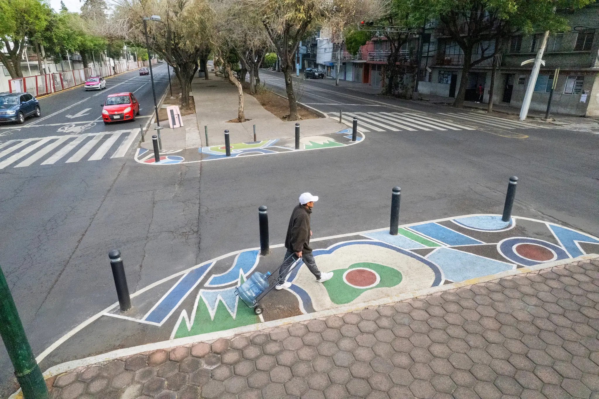 Asphalt Art Initiative “after” photos in Mexico City, January 13, 2025. RETOUCHED