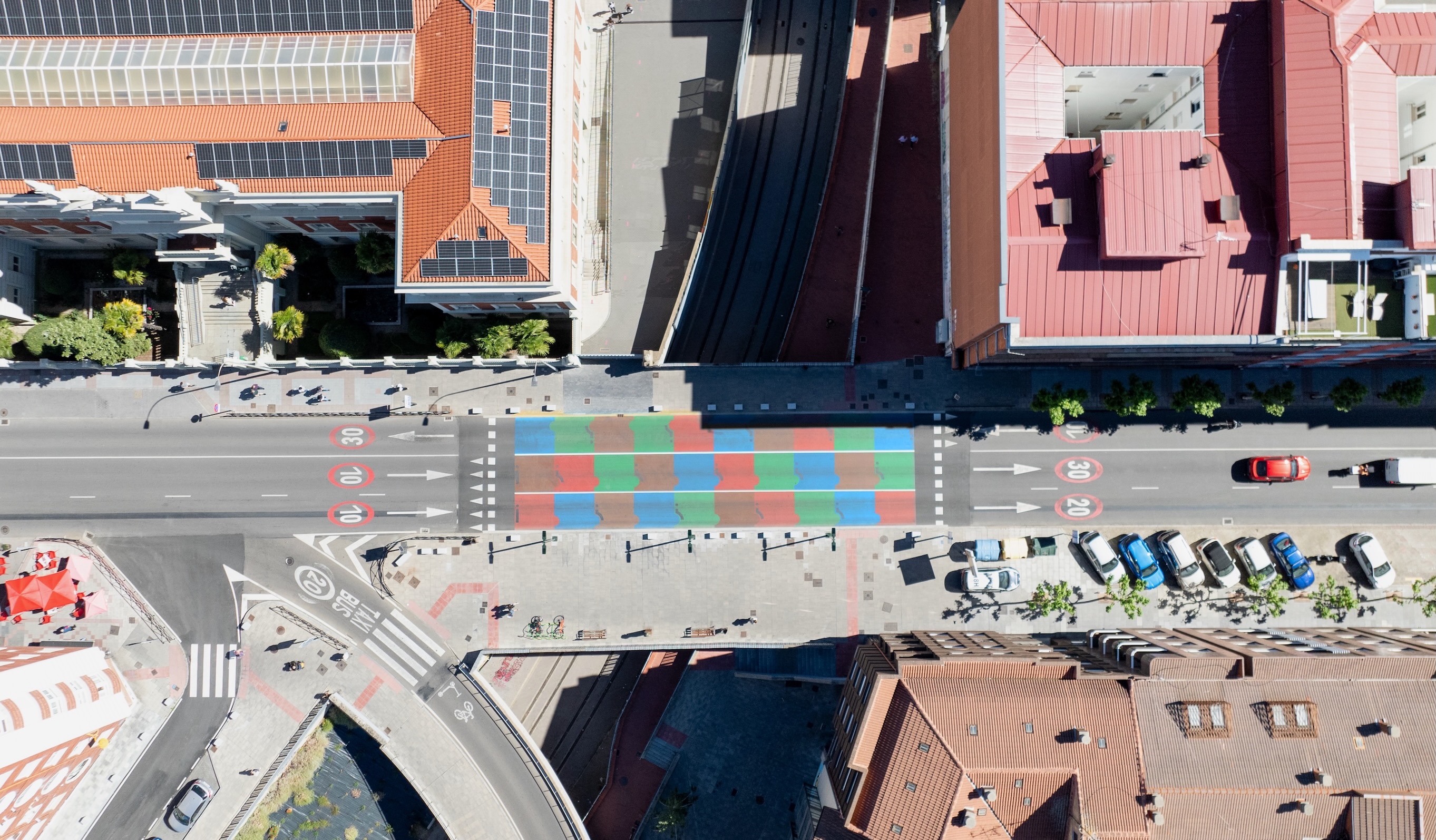 Asphalt Art Leon Before After Comparison in Leon, Spain.