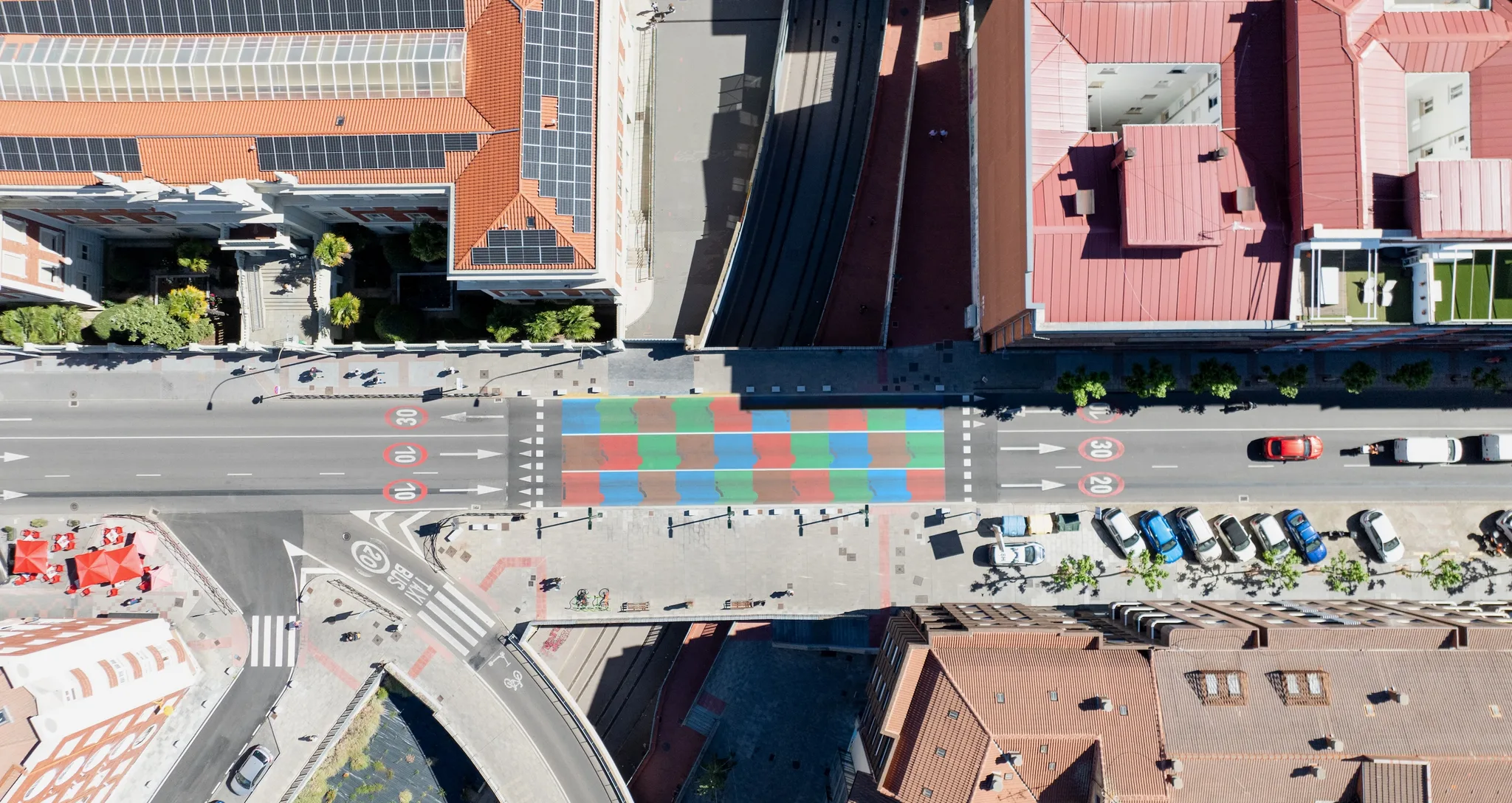 Asphalt Art Leon Before After Comparison in Leon, Spain.