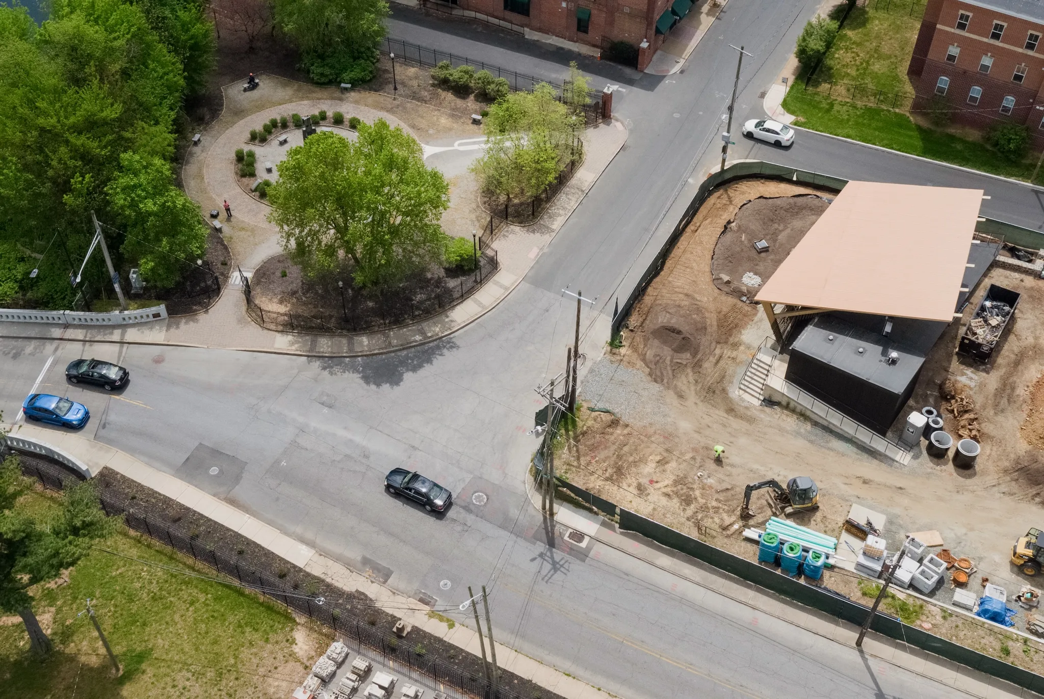 Asphalt Art Initiative before/after comparison photos of Wilmington, Delaware.