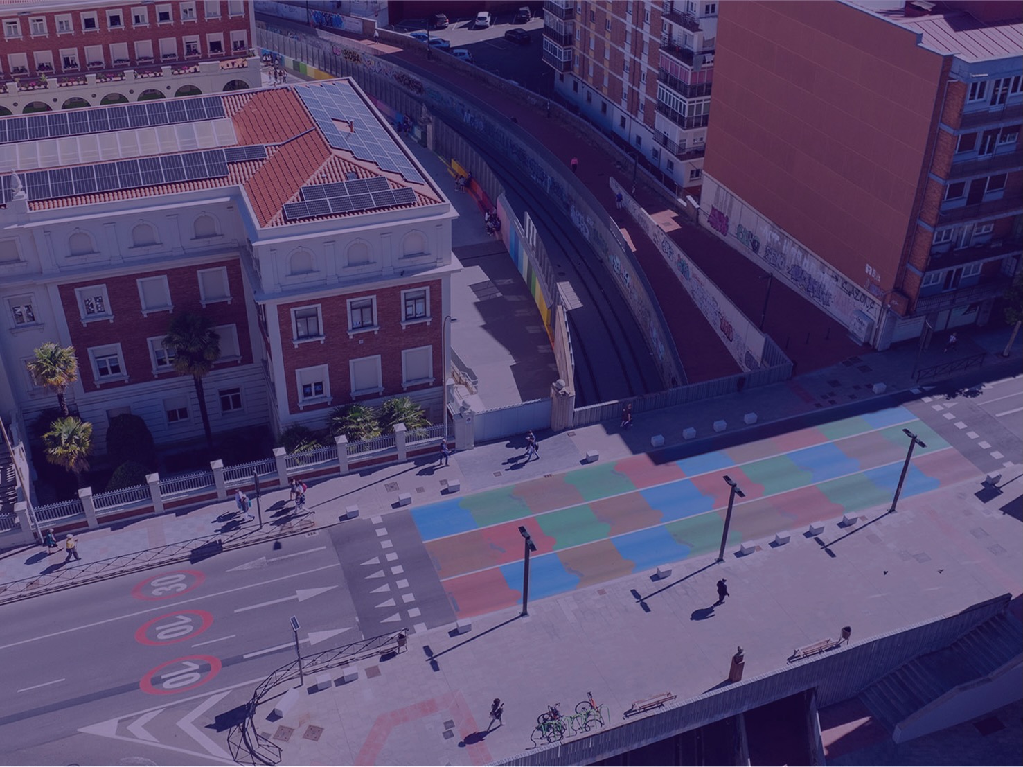 Slowing traffic with a playful puzzle of color | Asphalt Art