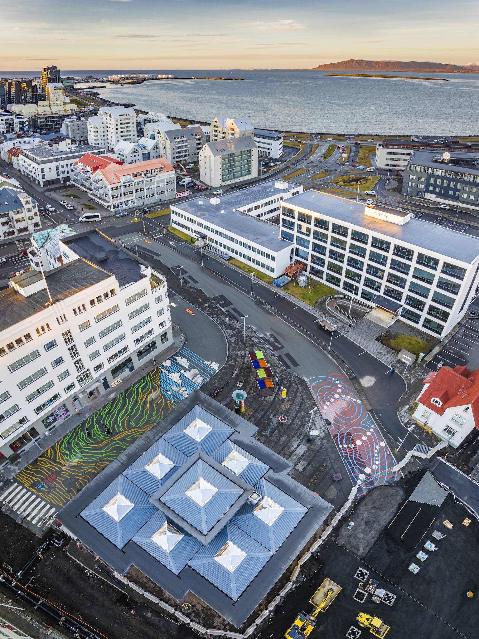 Asphalt Art Initiative “after” photos in Reykjavik, Iceland, November 2, 2024.