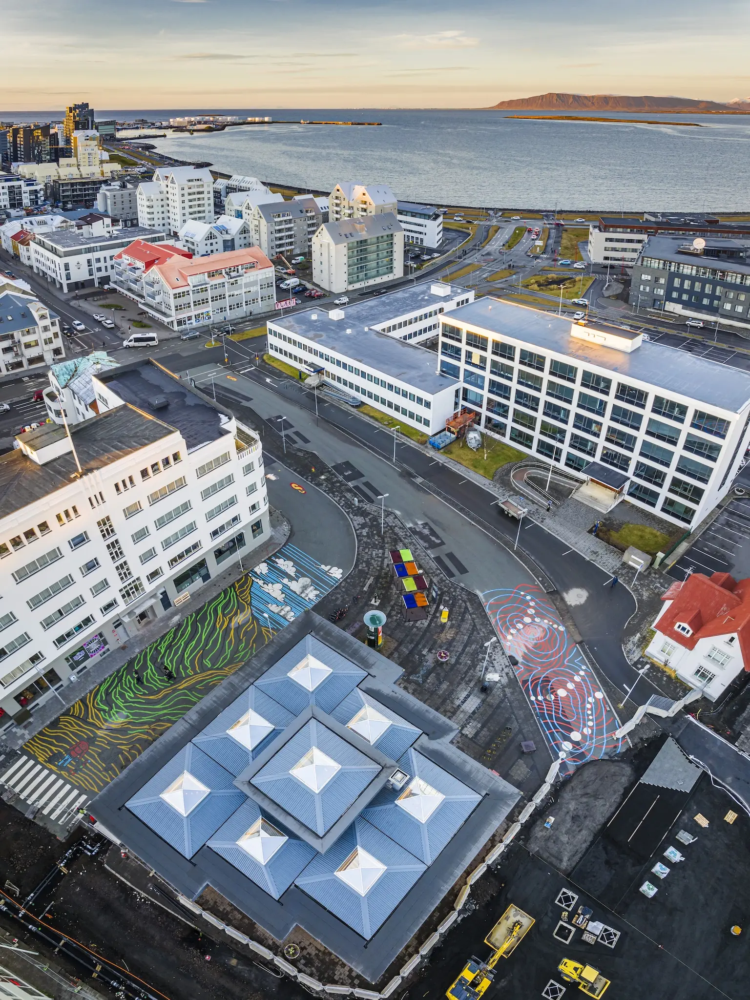 Asphalt Art Initiative “after” photos in Reykjavik, Iceland, November 2, 2024.