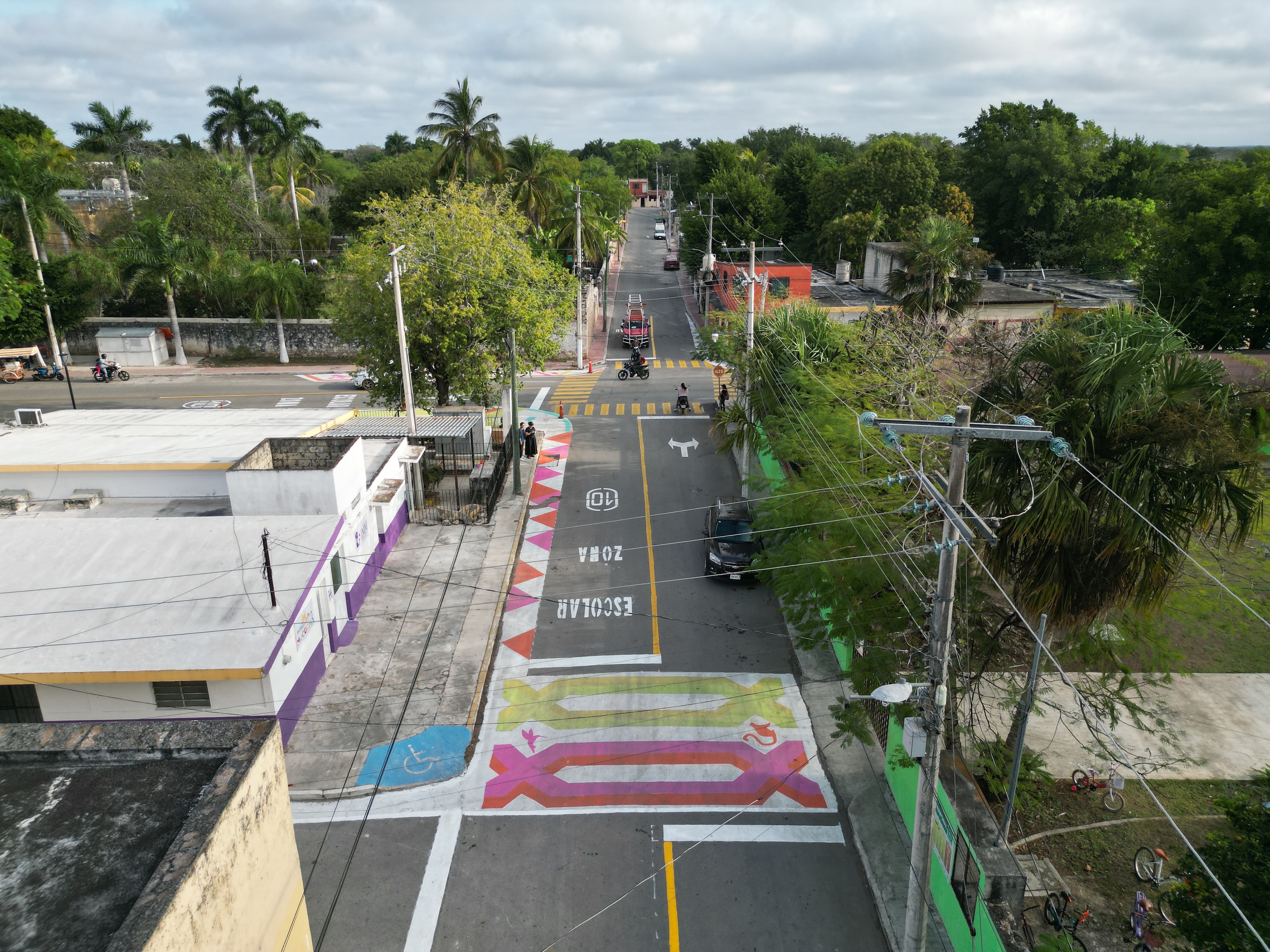 Asphalt Art Initiative “after” photos in Mococha, Mexico, Thursday, March 13, 2025.