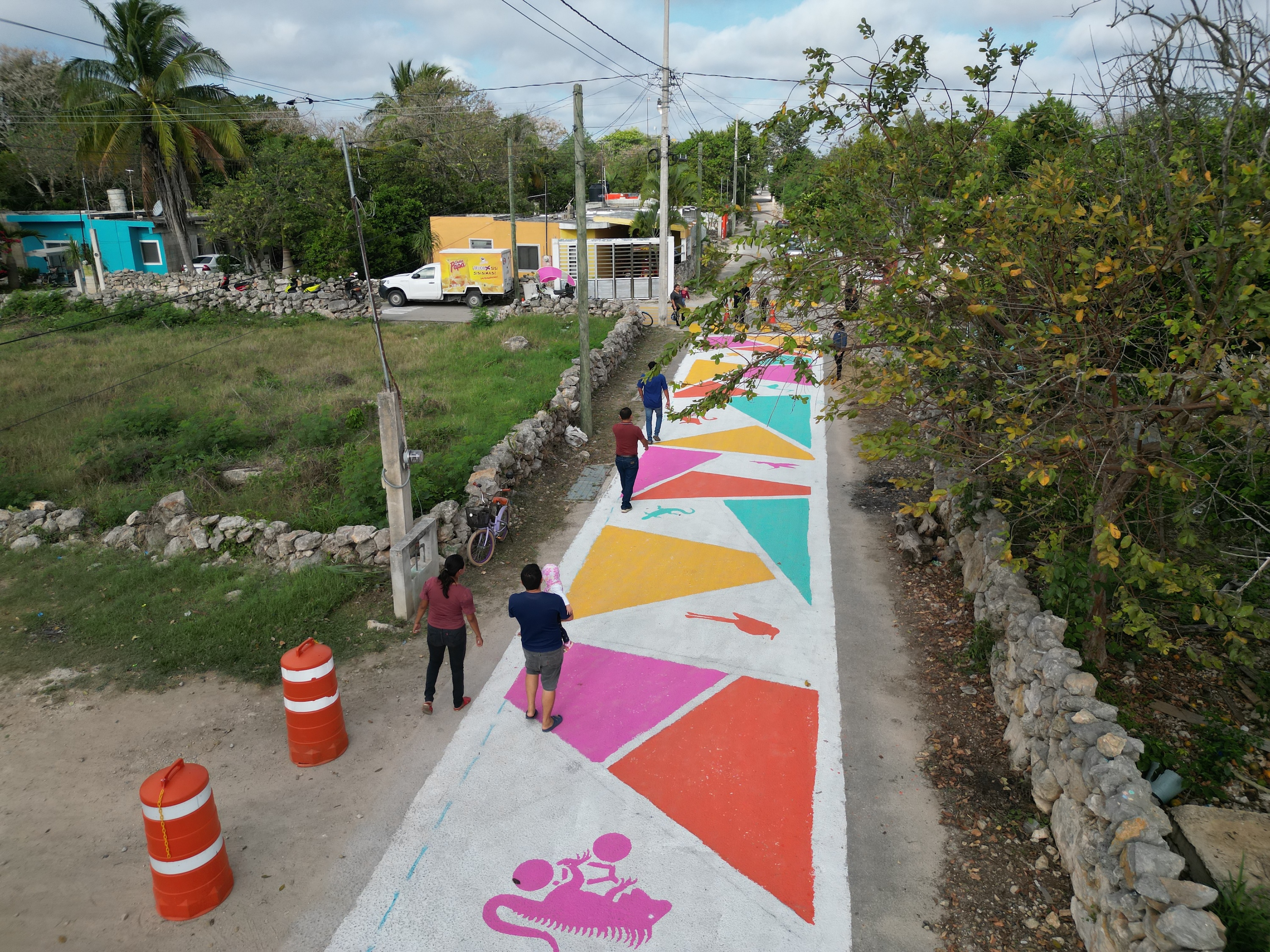 Asphalt Art Initiative “after” photos in Mococha, Mexico, Thursday, March 13, 2025.