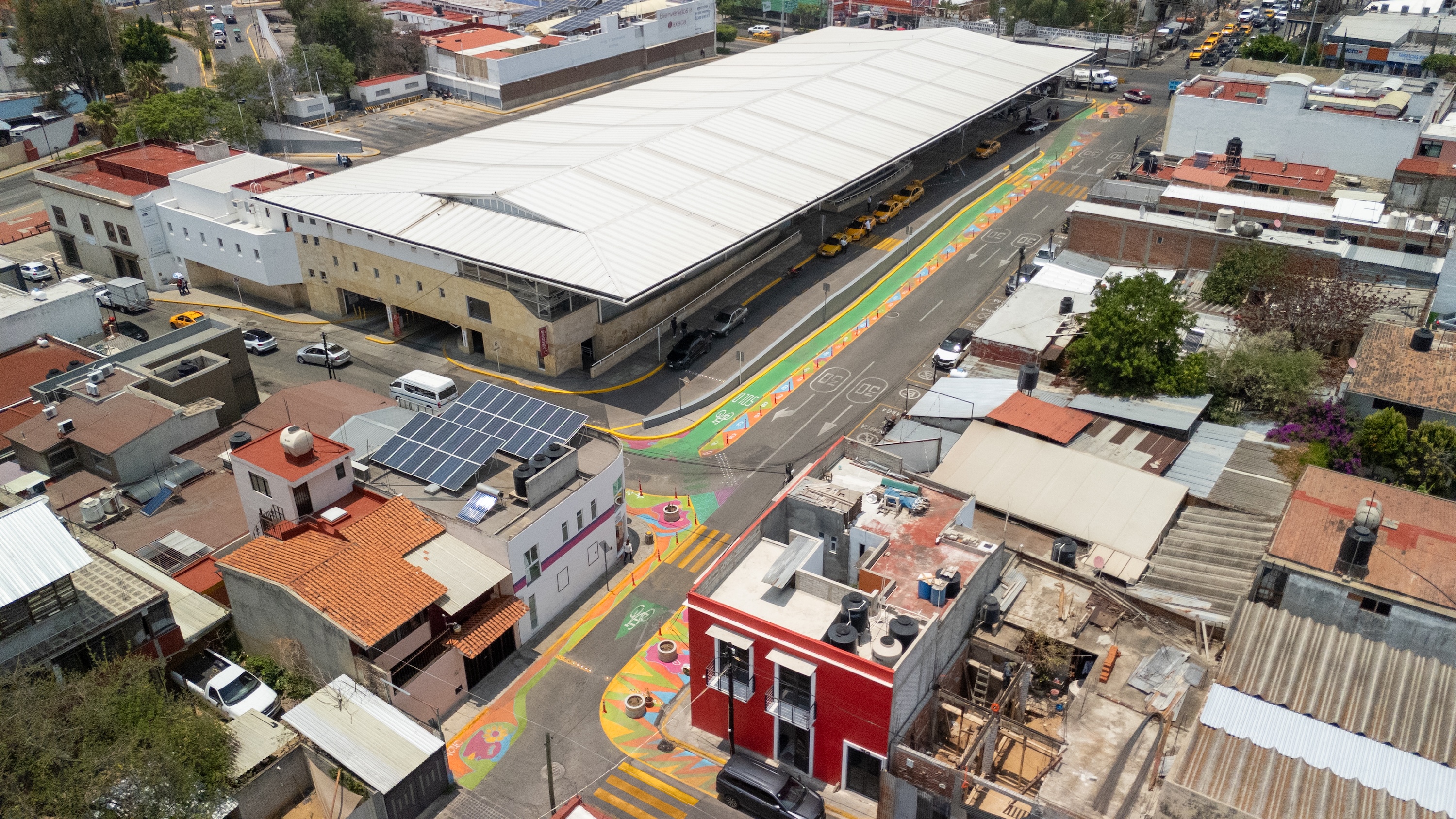 Asphalt Art Initiative “after” photos in Oaxaca, Mexico, April 30, 2025.