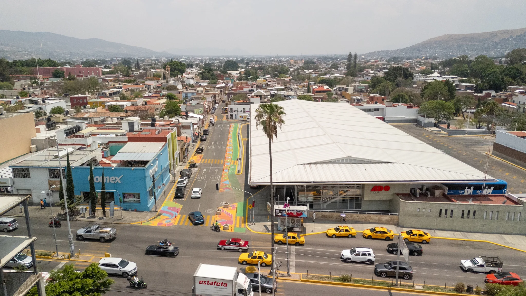 Asphalt Art Initiative “after” photos in Oaxaca, Mexico, April 30, 2025.