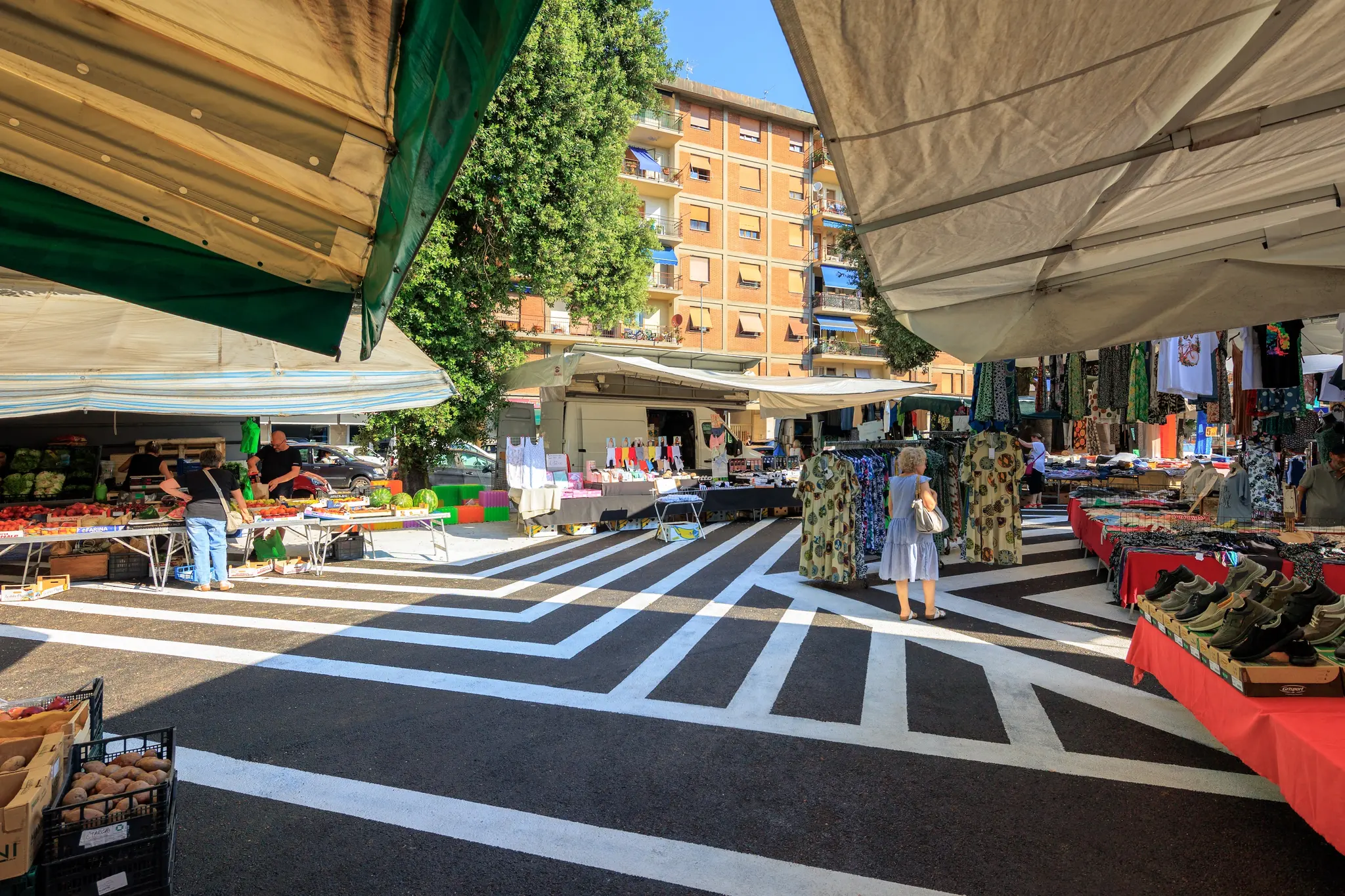 Asphalt Art Initiative “after” photos in Prato, Italy, June 29, 2025.